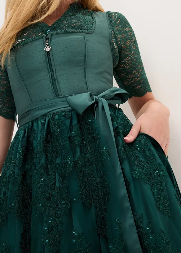 Dirndl med broderat förkläde (2 delar), bonprix