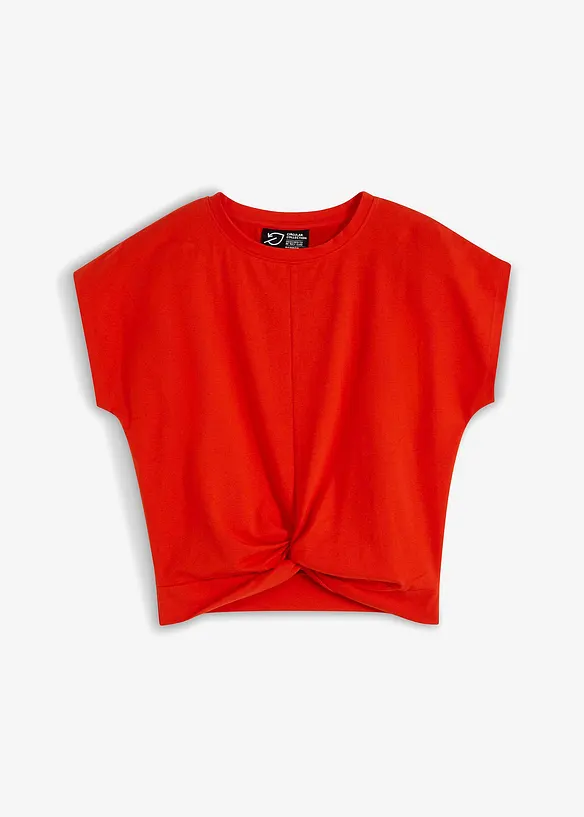 Kort T-shirt i ekologisk bomull, bonprix