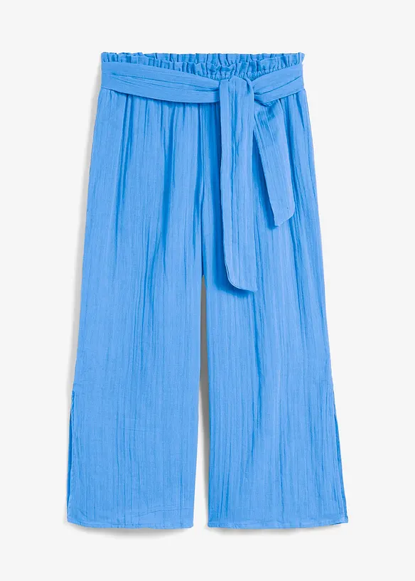 3/4-strandbyxa i muslin, bonprix