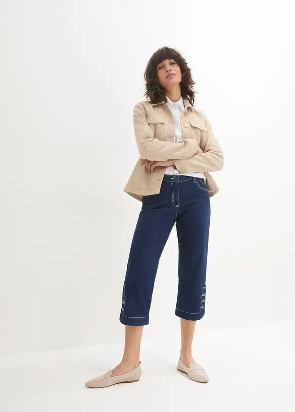 Capri Jeans Mid Waist, bonprix