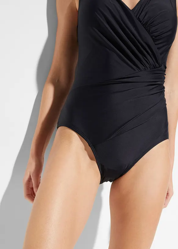 Baddräkt med omlottlook och medelhög formande effekt, bonprix
