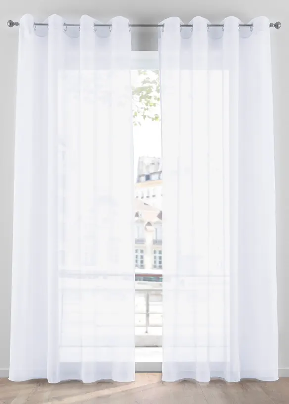 Gardin av luftig voile (1-pack), bonprix