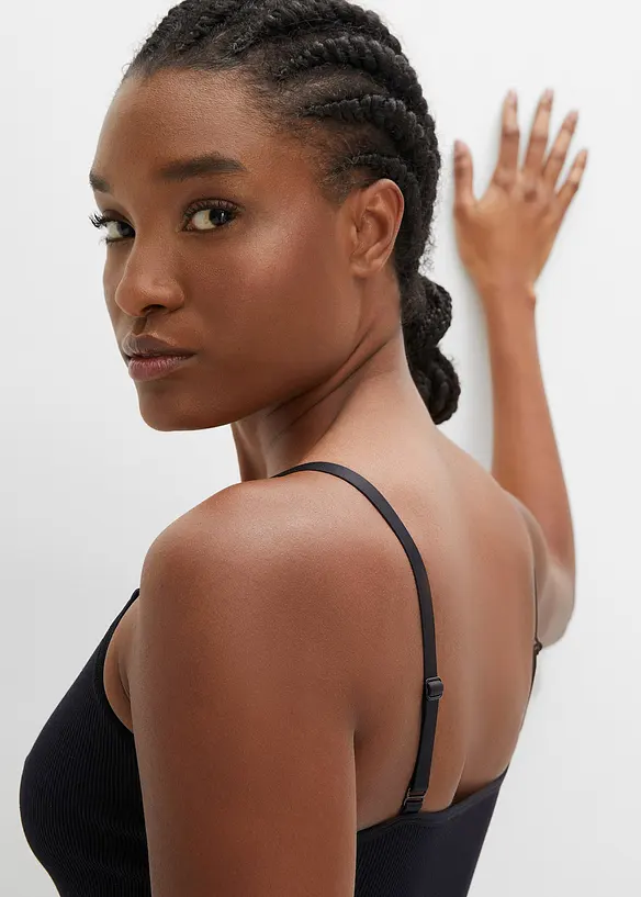 S&ouml;ml&ouml;s och ribbstickad Feel Comfort BH-topp, bonprix