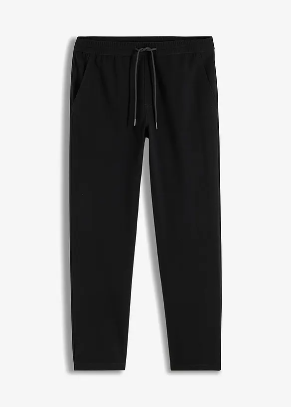 Stretchig dra på-byxa med raka ben, Relaxed Fit, bonprix