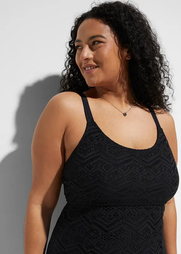 Baddräktsklänning med spets, bonprix