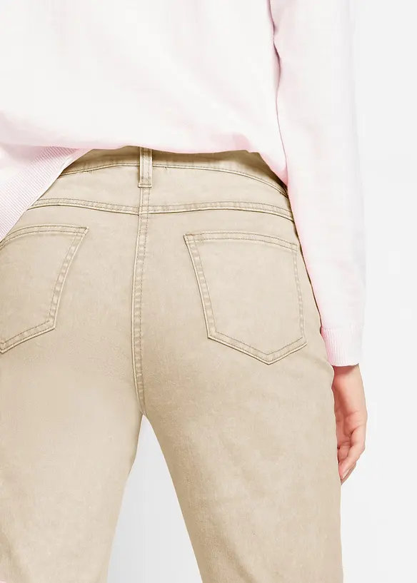 Kort kypertbyxa med used-look, bonprix