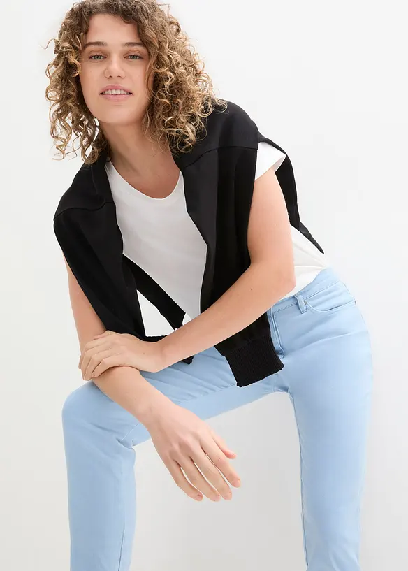 Kort kypertbyxa med used-look, bonprix