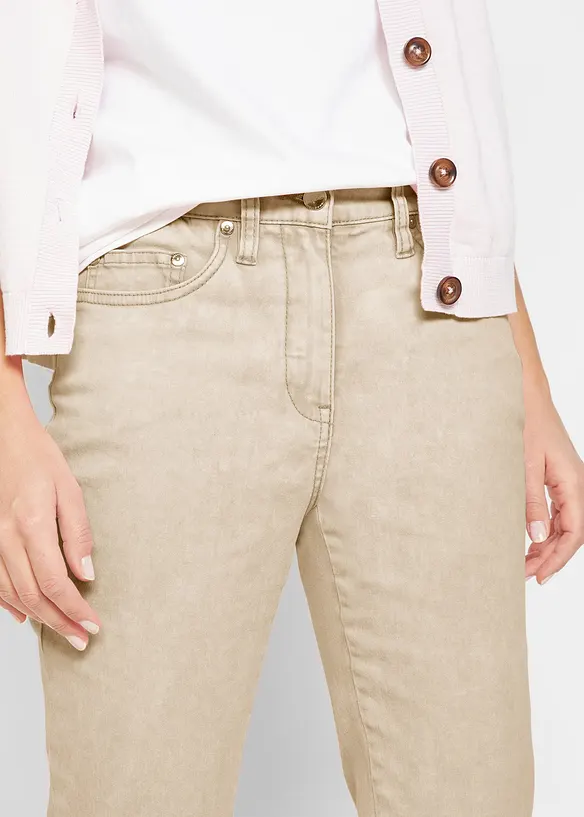 Kort kypertbyxa med used-look, bonprix