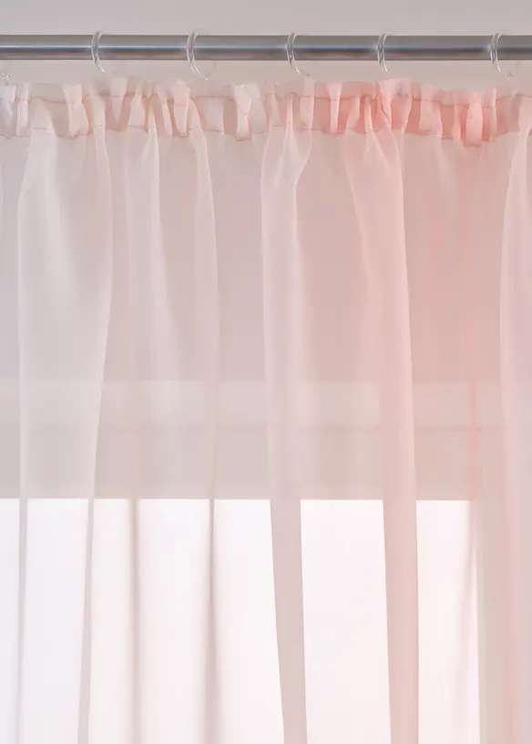 Gardin med färgskiftning i återvunnen polyester (2-pack), bonprix