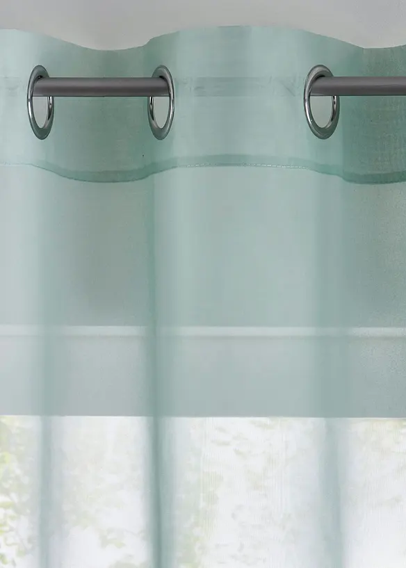 Gardin med färgskiftning i återvunnen polyester (2-pack), bonprix