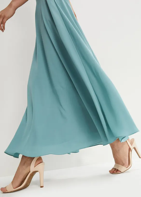 Lång aftonklänning med spets, bonprix