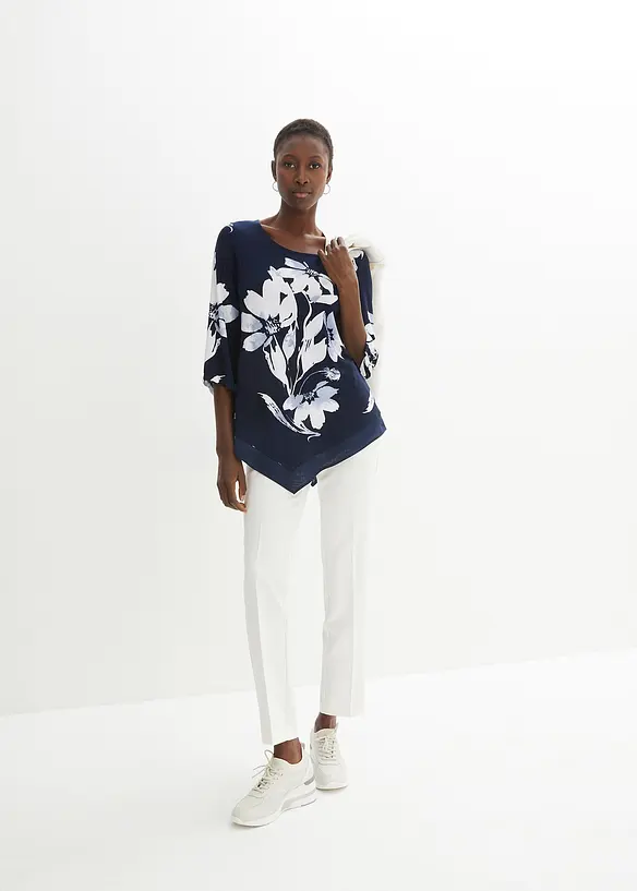 Trik&aring;tunika med blomm&ouml;nster, bonprix