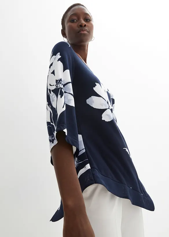 Trik&aring;tunika med blomm&ouml;nster, bonprix