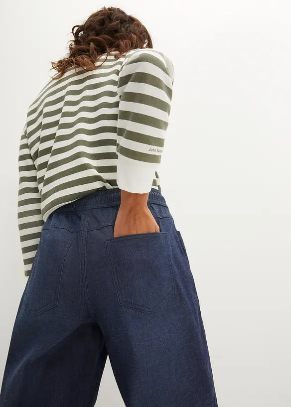 Dra på-jeans med raka ben, bonprix