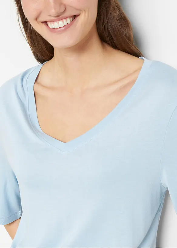 Lång topp i mjuk viskos (2-pack), bonprix