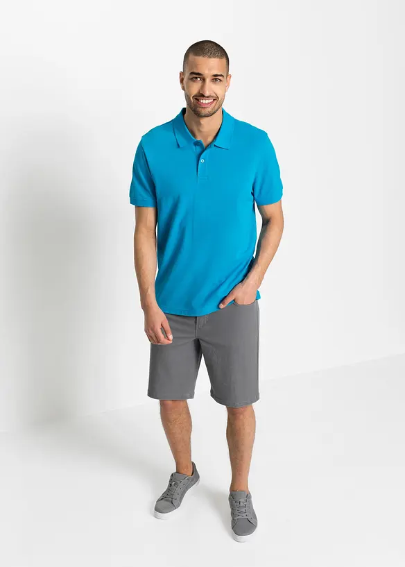 Kort&auml;rmad pik&eacute;tr&ouml;ja i bomull, bonprix