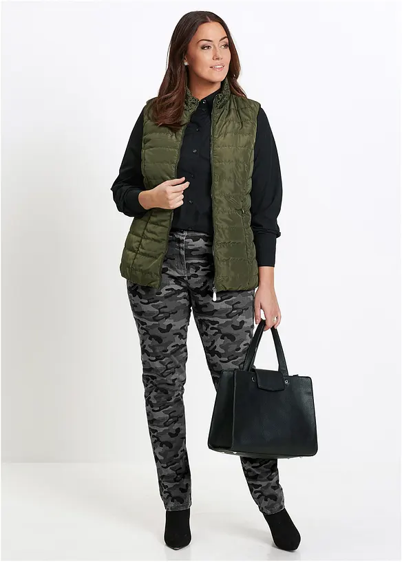 Skjortblus i poplin av bomullsmix, bonprix
