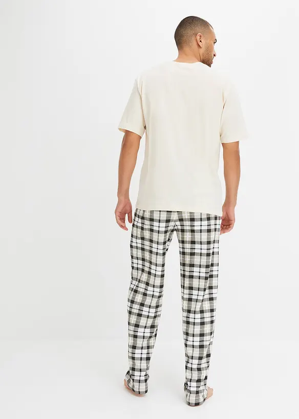 Pyjamas i ekologisk bomull, med korta ärmar, bonprix