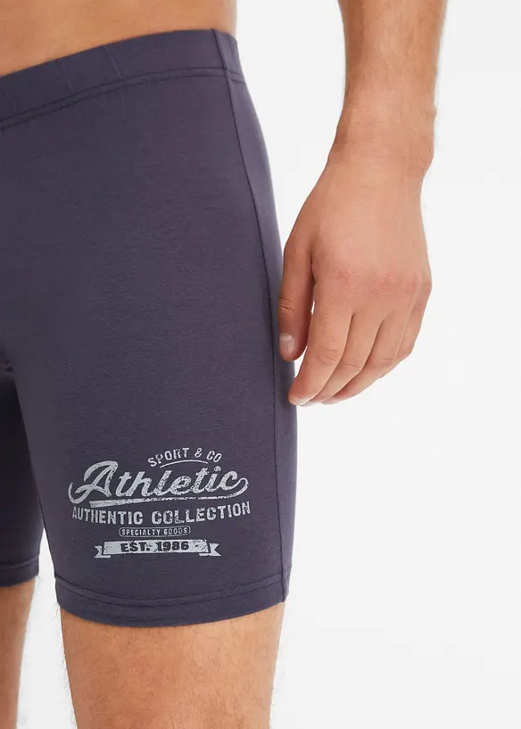 Långa boxershorts med ekologisk bomull (2-pack), bonprix