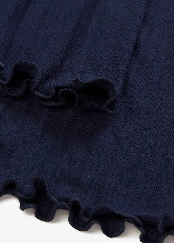 Ribbstickad långärmad T-shirt, bonprix