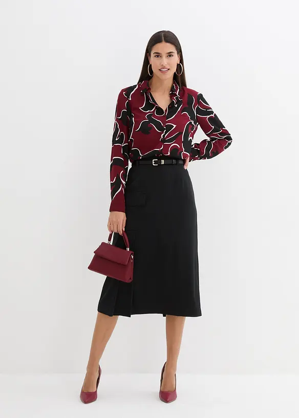 Mönstrad blus, bonprix