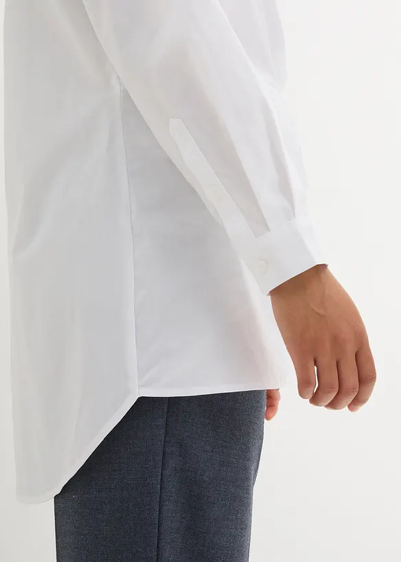 Lång blus av bomull med längre bakstycke, bonprix