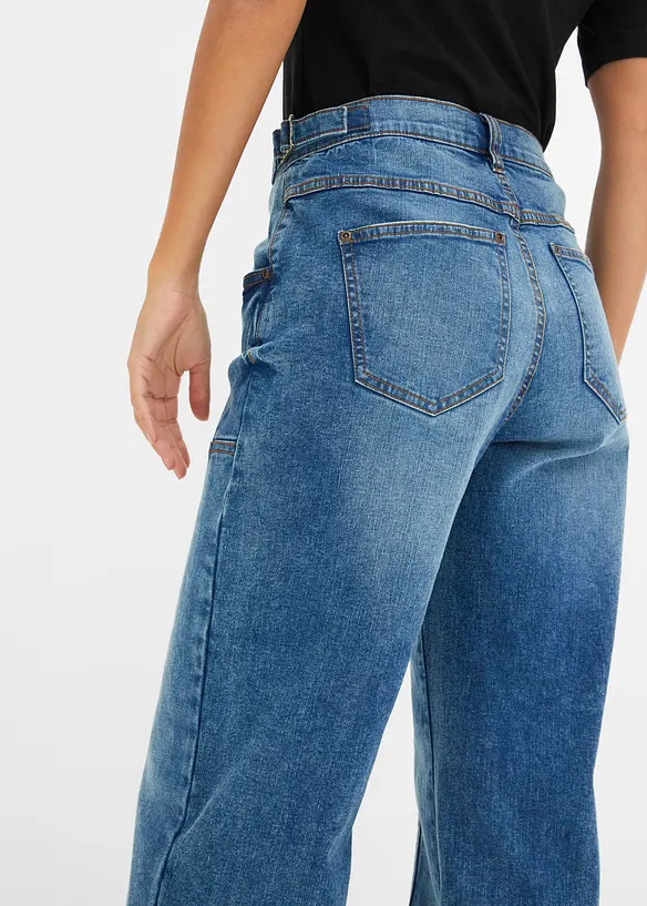 Jeans Wide Leg Mid Waist, bonprix