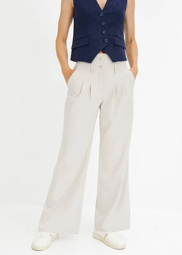 Utsvängd byxa, High Waist, bonprix