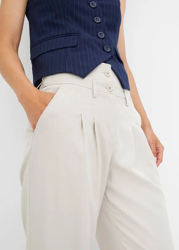 Utsvängd byxa, High Waist, bonprix