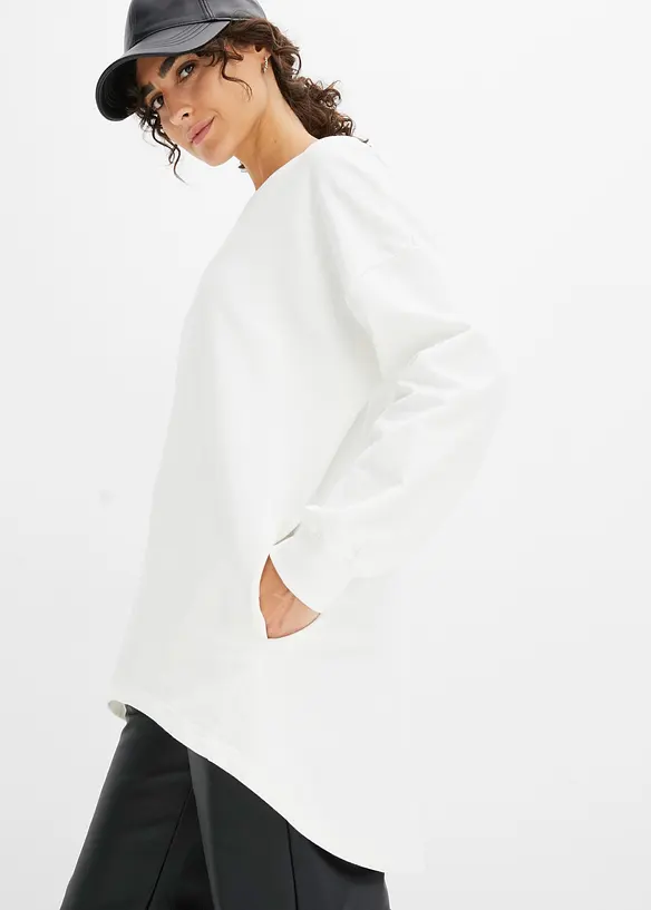 Oversizesweatshirt i ren bomull, bonprix