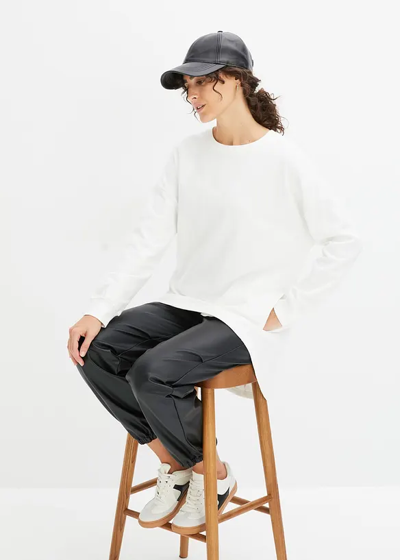 Oversizesweatshirt i ren bomull, bonprix