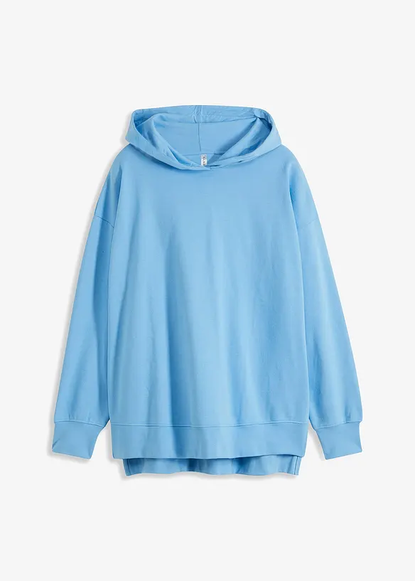 Sweatshirt med huva i ren bomull, bonprix