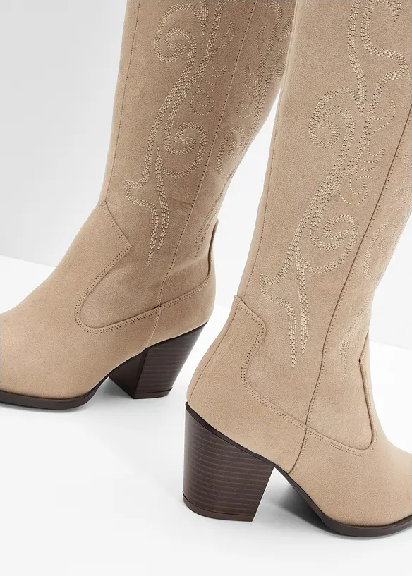 Cowboyst&ouml;vel med broderi, bonprix