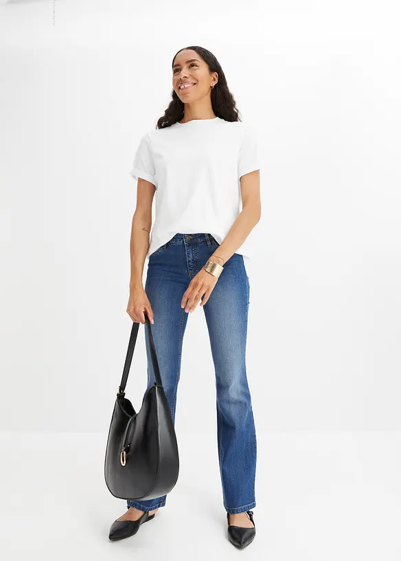 T-shirt av tjock ekologisk bomull, bonprix