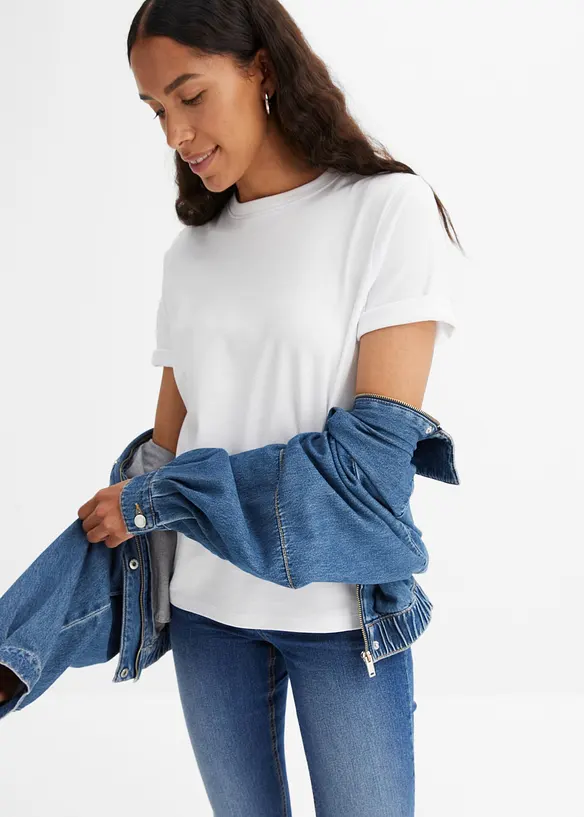 T-shirt av tjock ekologisk bomull, bonprix