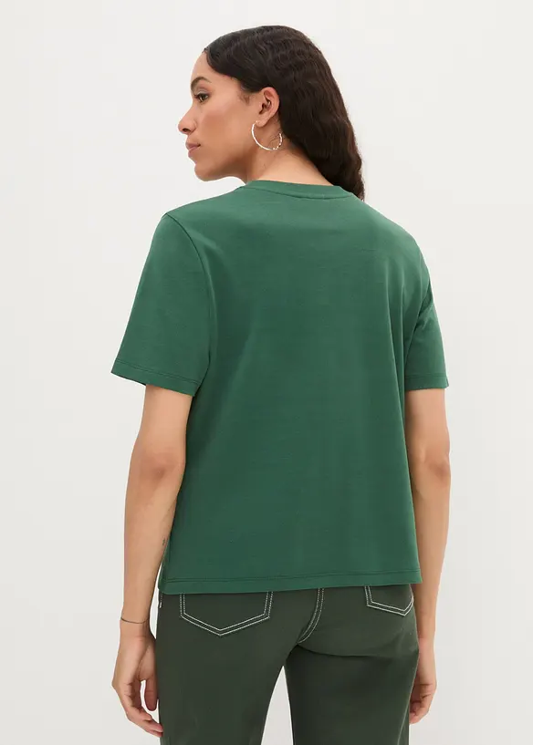 T-shirt av tjock ekologisk bomull, bonprix