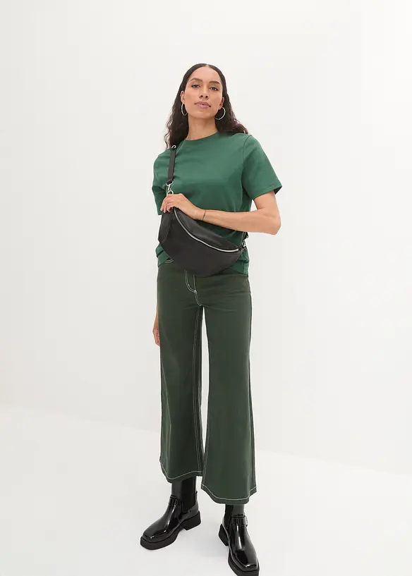 T-shirt av tjock ekologisk bomull, bonprix