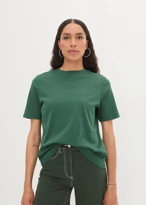 T-shirt av tjock ekologisk bomull, bonprix