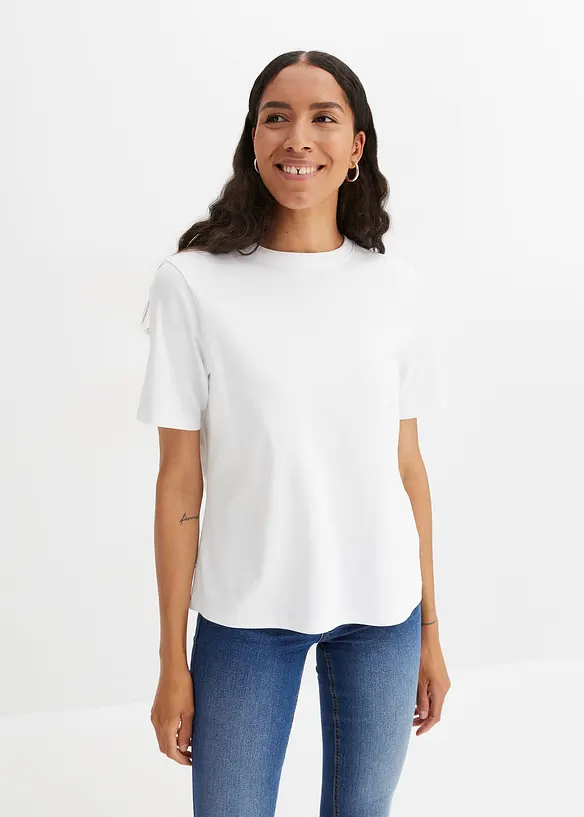 T-shirt av tjock ekologisk bomull, bonprix
