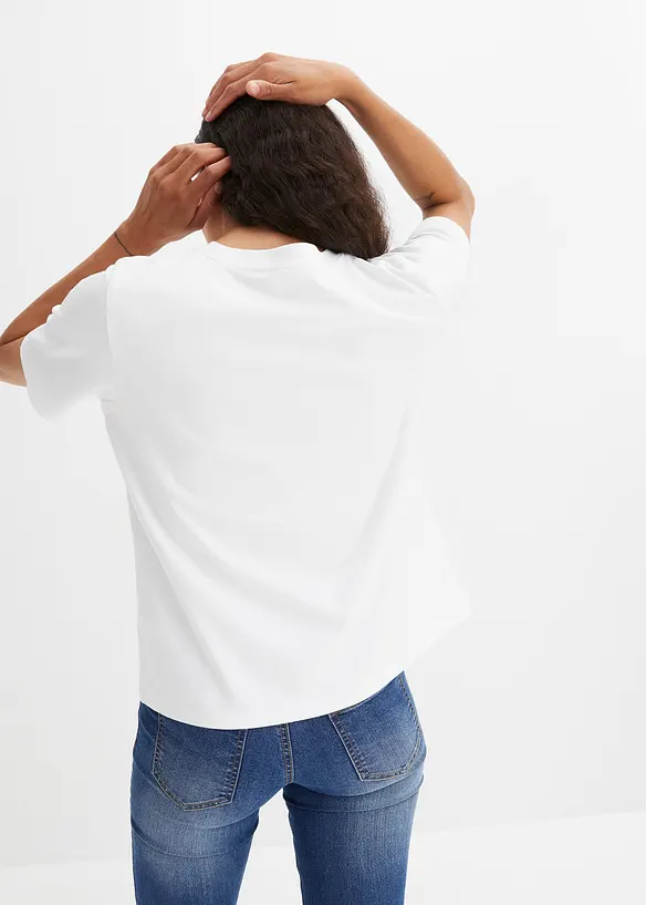 T-shirt av tjock ekologisk bomull, bonprix