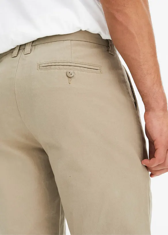 Chinos av bomull i Regular Fit, Straight, bonprix