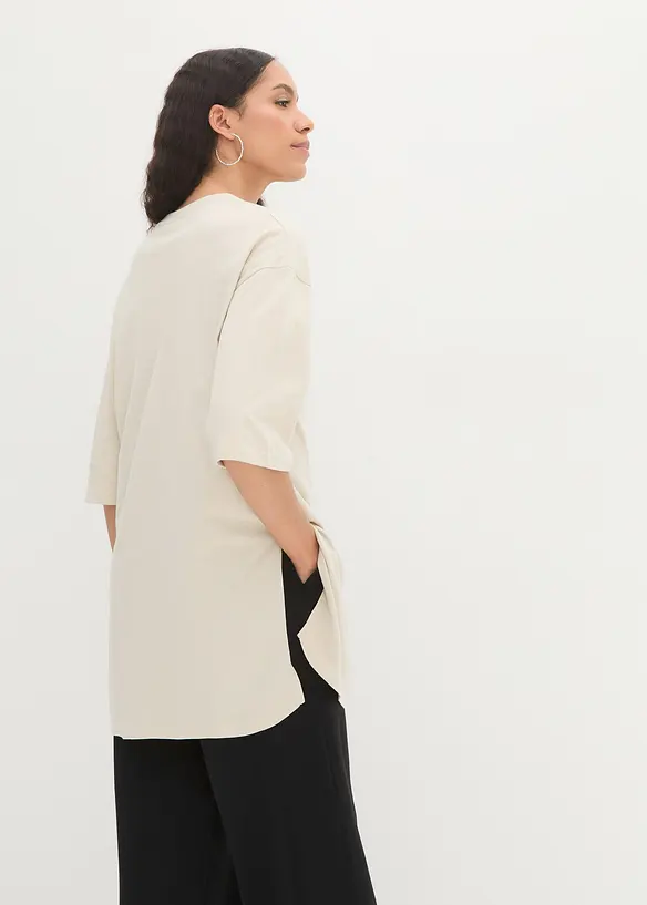 Longshirt i oversizemodell i ren ekologisk bomull, bonprix