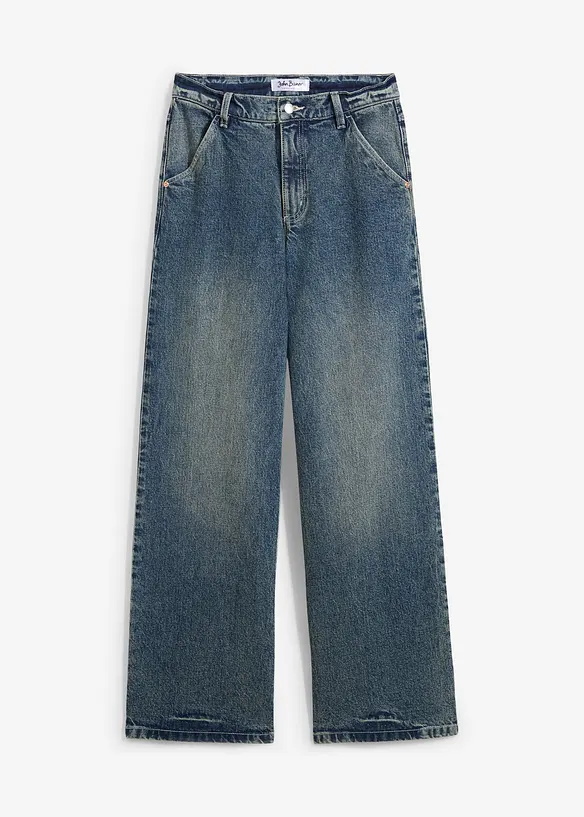 Wide Leg Jeans High Waist, Low Stretch, bonprix