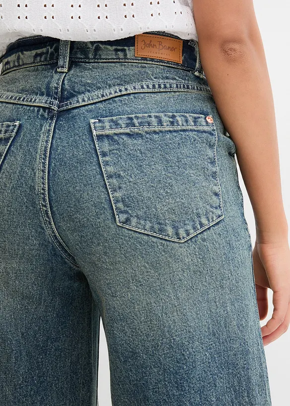 Wide Leg Jeans High Waist, Low Stretch, bonprix