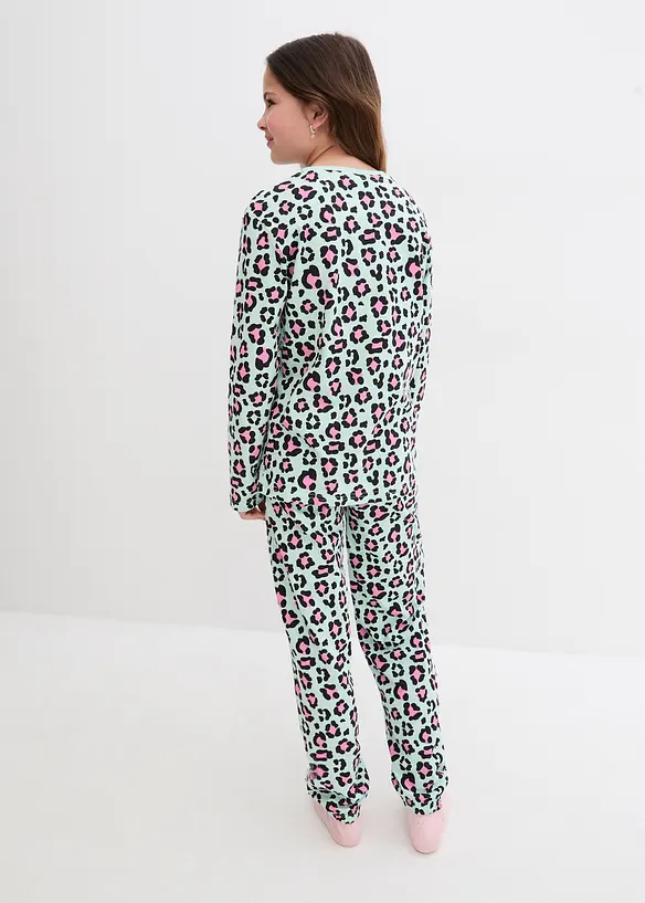 Pyjamas i mjuk bomull (4 delar), bonprix