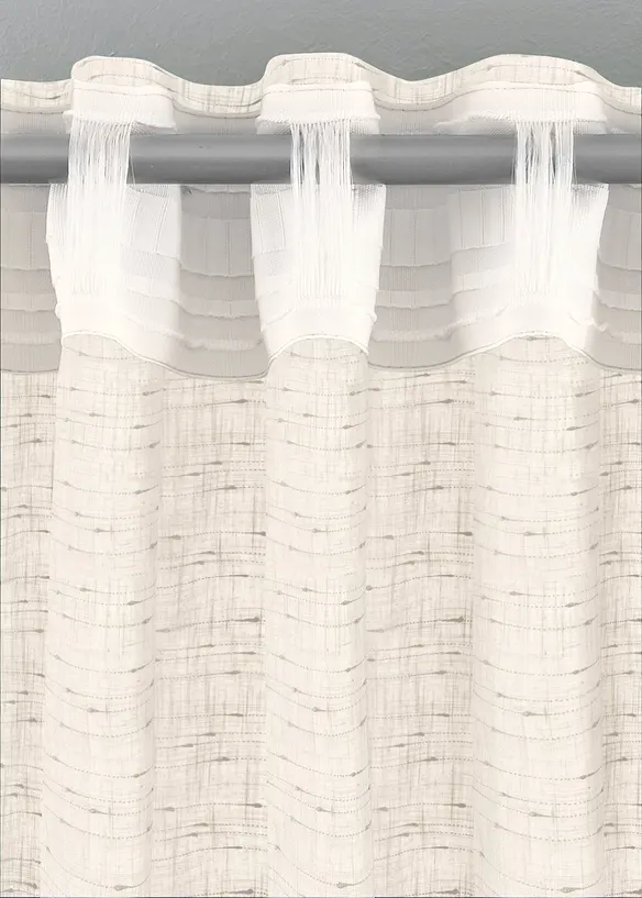 Gardin med linnelook (1-pack), bonprix