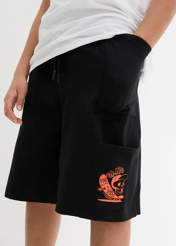 Långa shorts i sweatshirtkvalitet i ekologisk bomull för barn, bonprix