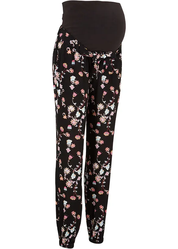 Mammabyxa i luftig viskos, Loose Fit, bonprix