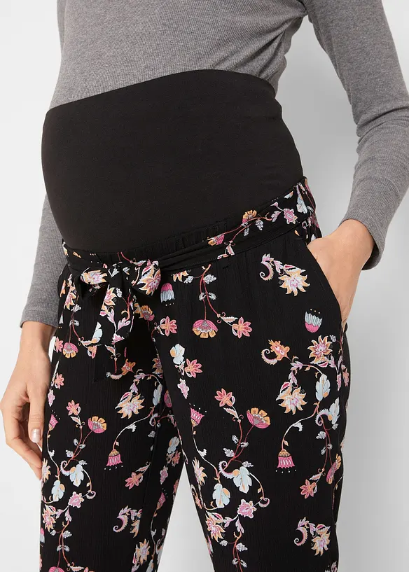 Mammabyxa i luftig viskos, Loose Fit, bonprix