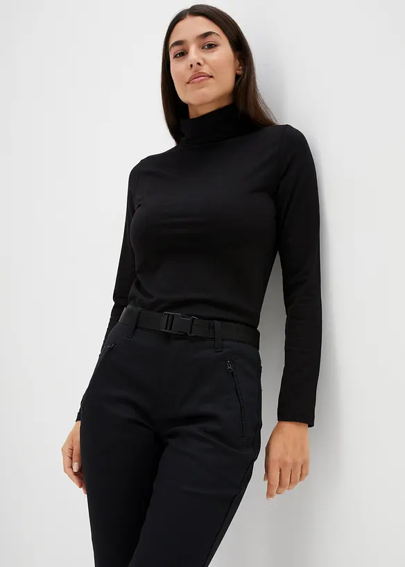 Vattenavvisande funktionsbyxa i stretchig twill med skärp, bonprix